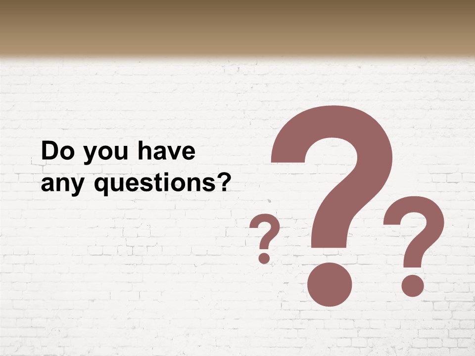 An Empty Room With A Brick Wall And Wooden Floor PowerPoint Template