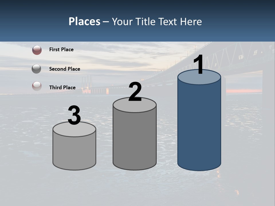 A Bridge Over A Body Of Water At Sunset PowerPoint Template