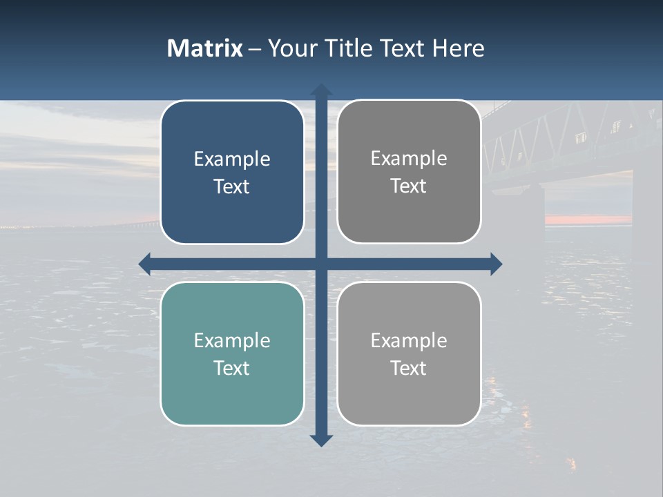 A Bridge Over A Body Of Water At Sunset PowerPoint Template