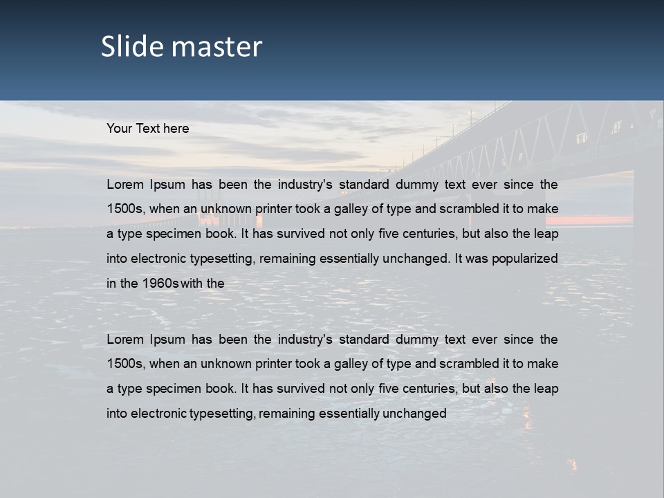 A Bridge Over A Body Of Water At Sunset PowerPoint Template