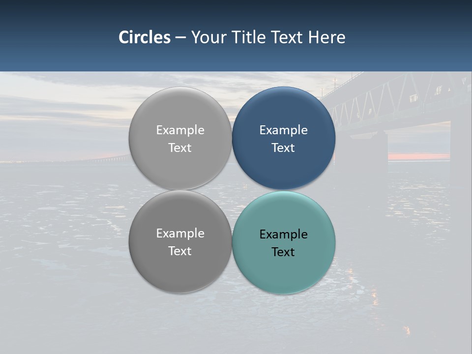 A Bridge Over A Body Of Water At Sunset PowerPoint Template