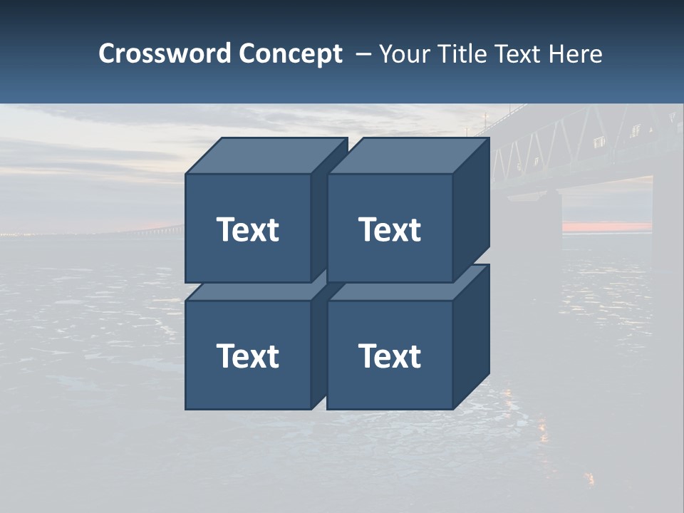 A Bridge Over A Body Of Water At Sunset PowerPoint Template