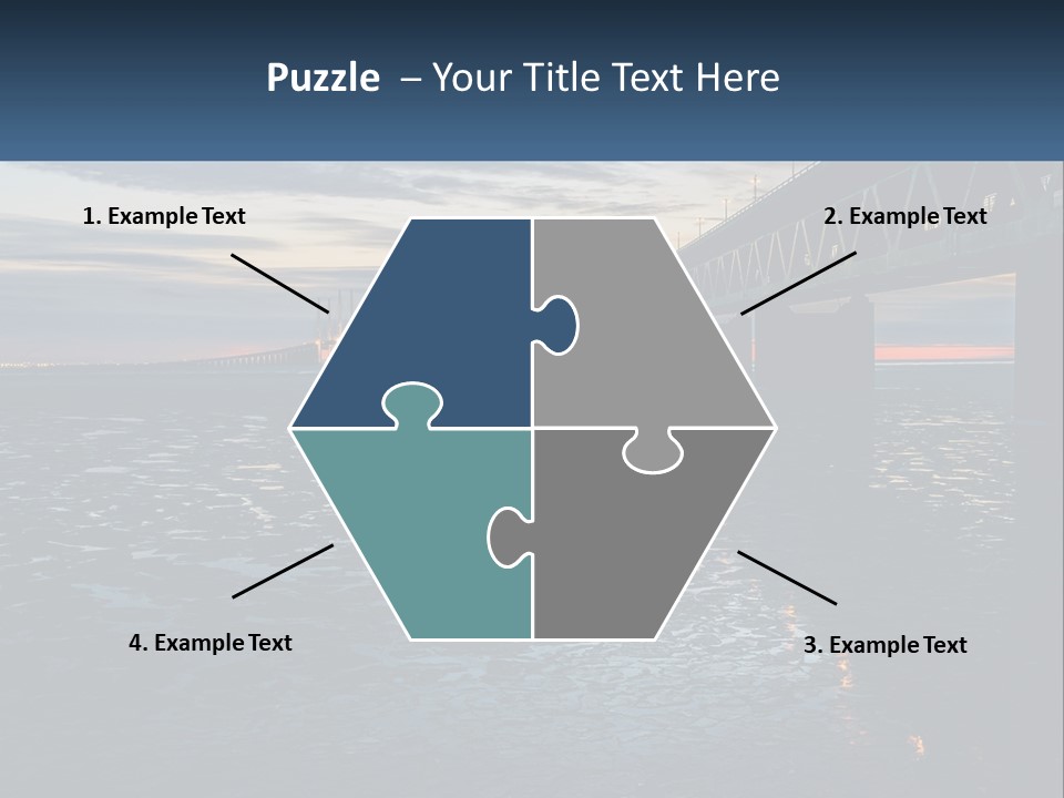 A Bridge Over A Body Of Water At Sunset PowerPoint Template