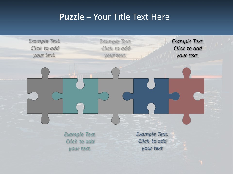 A Bridge Over A Body Of Water At Sunset PowerPoint Template