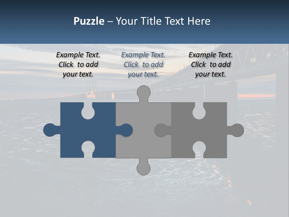 A Bridge Over A Body Of Water At Sunset PowerPoint Template