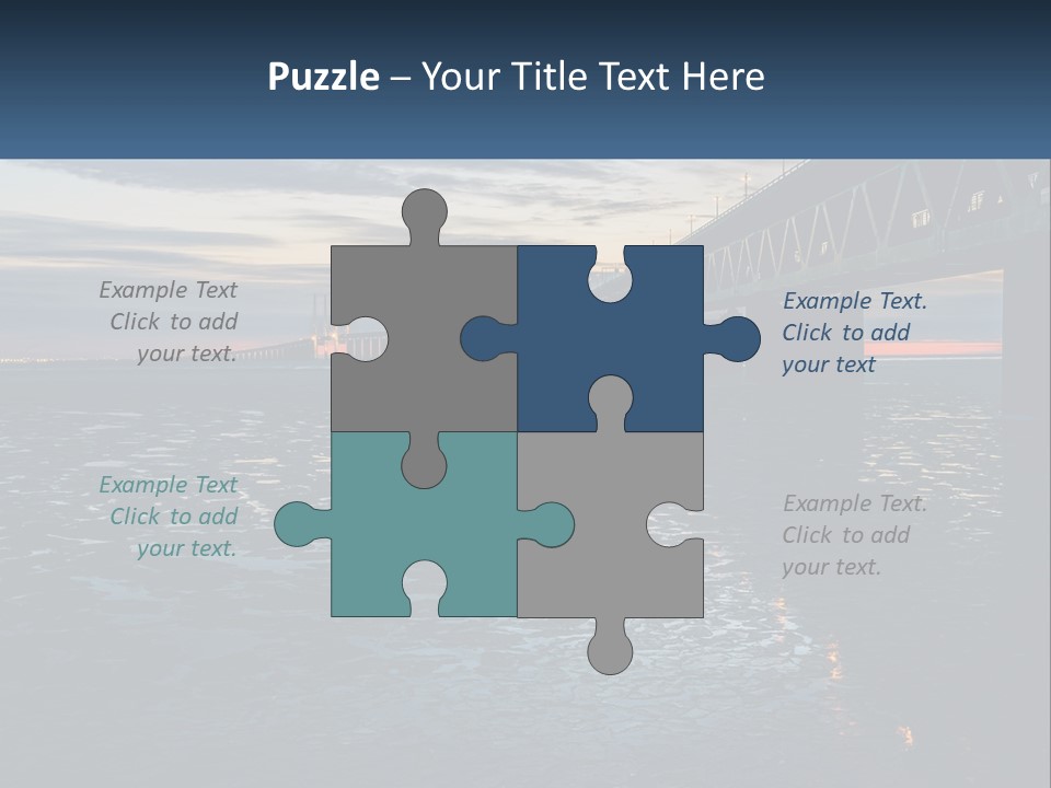 A Bridge Over A Body Of Water At Sunset PowerPoint Template