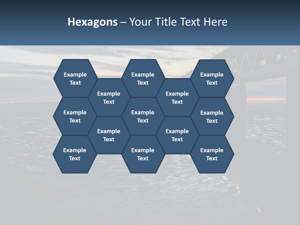 A Bridge Over A Body Of Water At Sunset PowerPoint Template