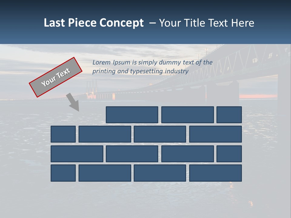 A Bridge Over A Body Of Water At Sunset PowerPoint Template