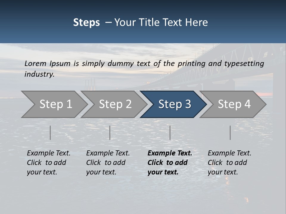 A Bridge Over A Body Of Water At Sunset PowerPoint Template