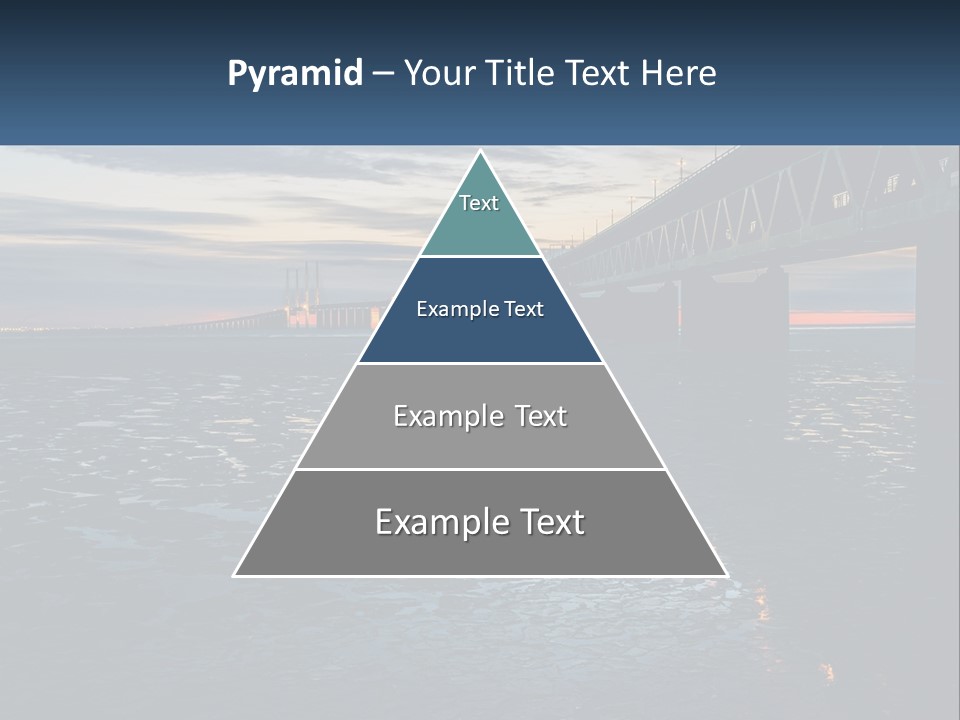 A Bridge Over A Body Of Water At Sunset PowerPoint Template