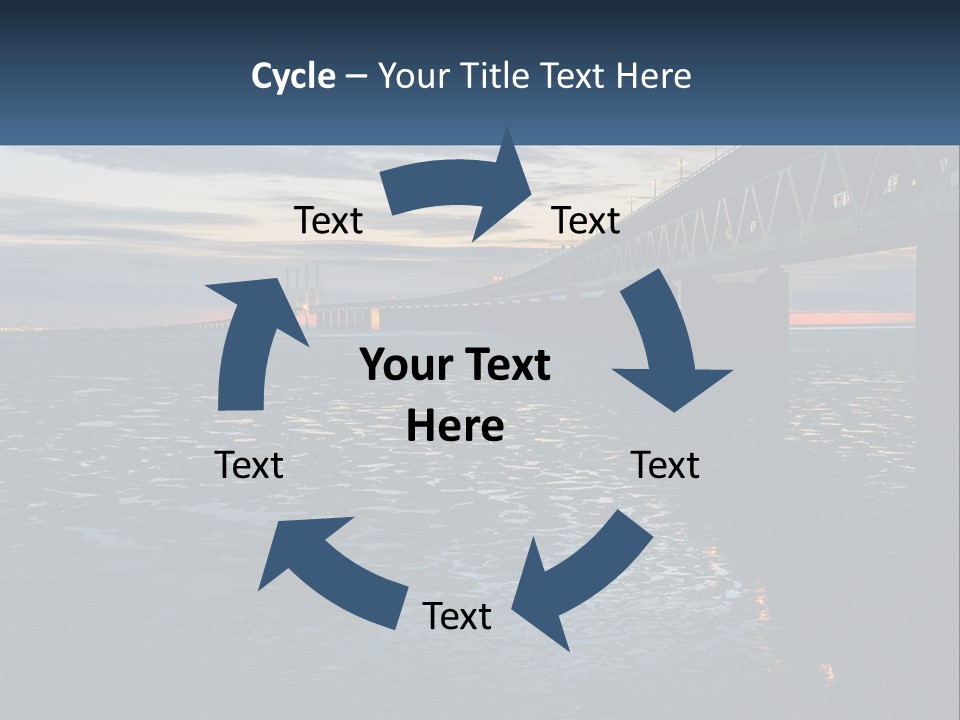 A Bridge Over A Body Of Water At Sunset PowerPoint Template