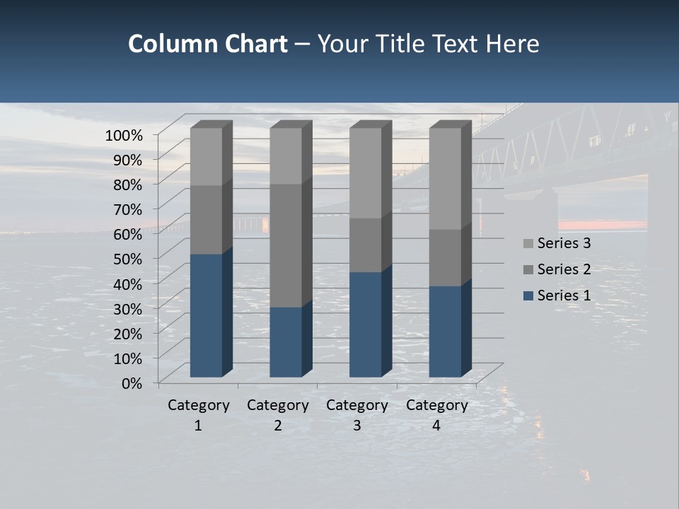 A Bridge Over A Body Of Water At Sunset PowerPoint Template