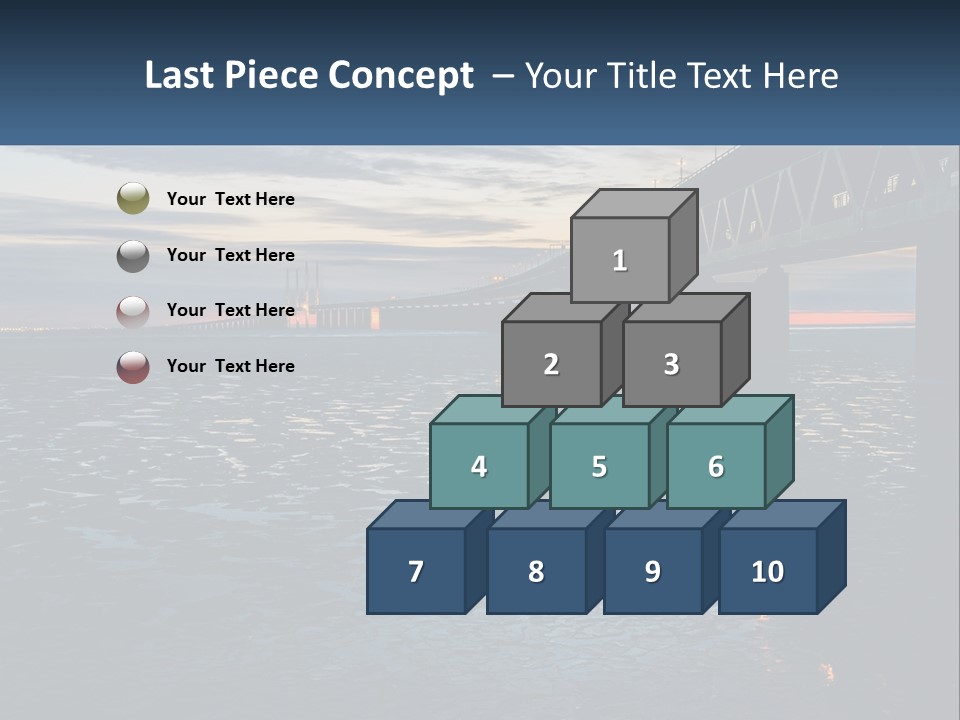 A Bridge Over A Body Of Water At Sunset PowerPoint Template