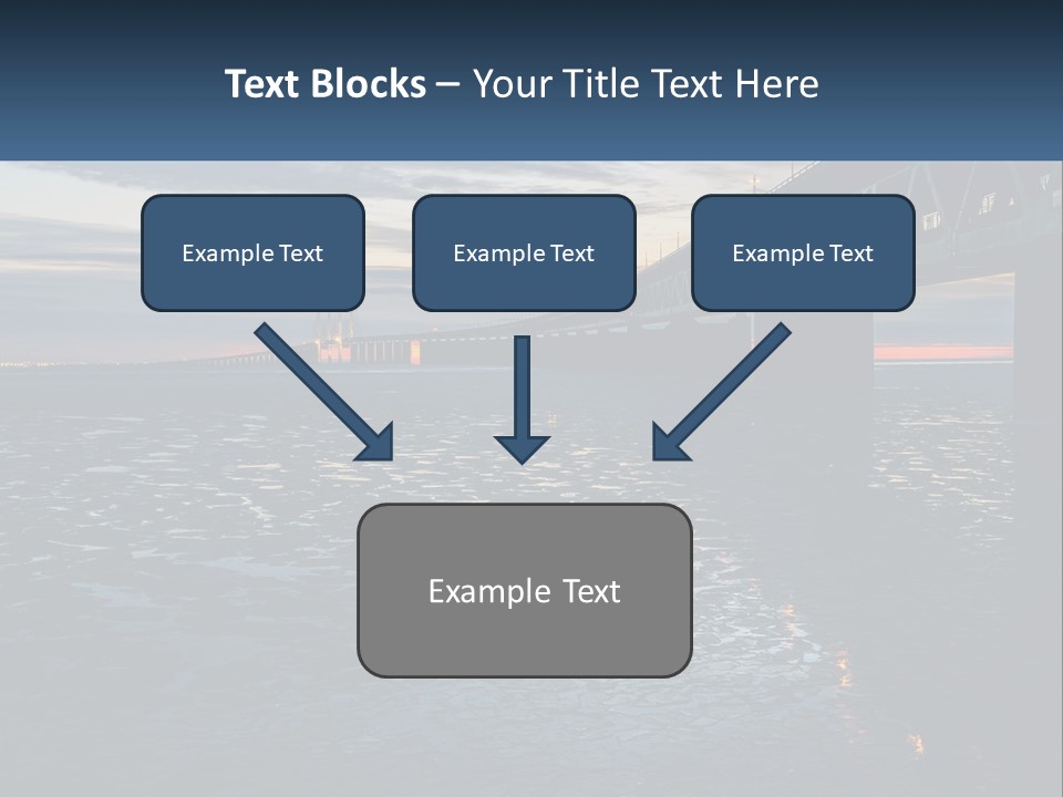 A Bridge Over A Body Of Water At Sunset PowerPoint Template