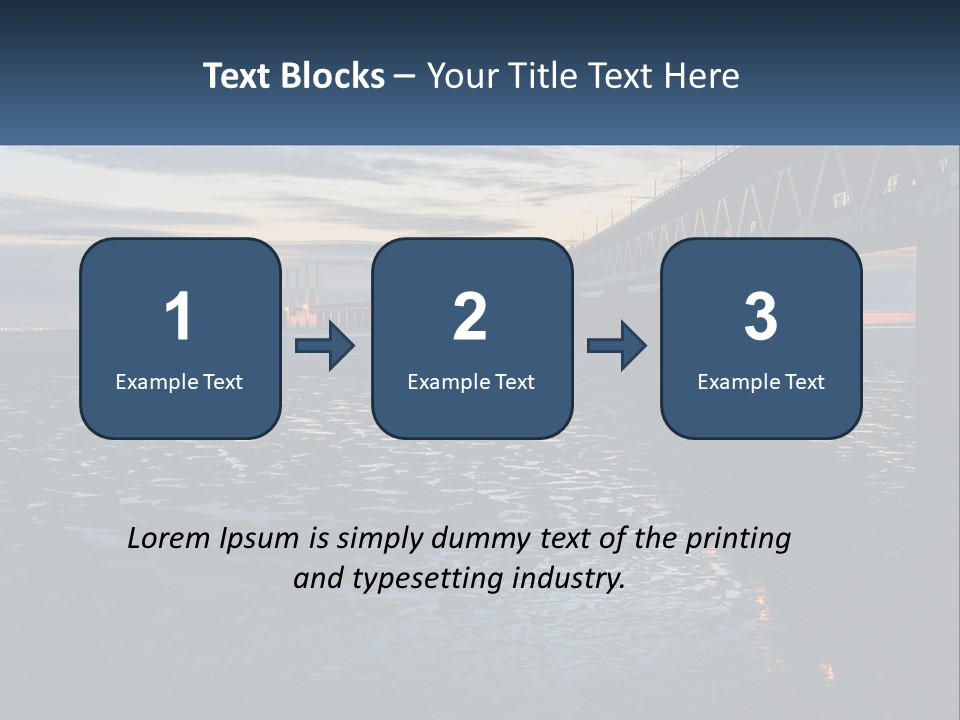 A Bridge Over A Body Of Water At Sunset PowerPoint Template