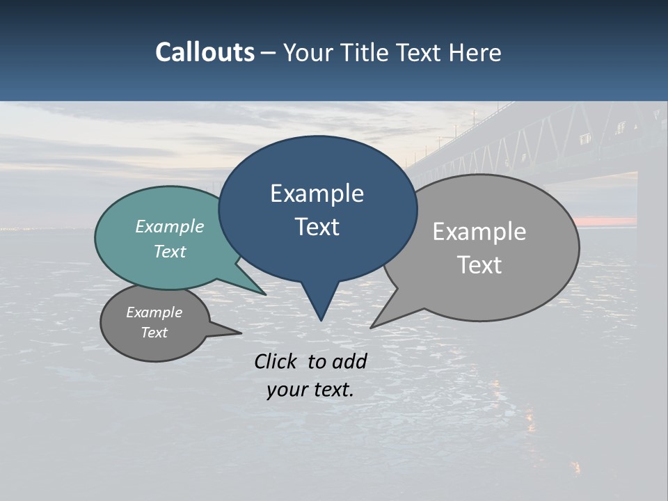 A Bridge Over A Body Of Water At Sunset PowerPoint Template