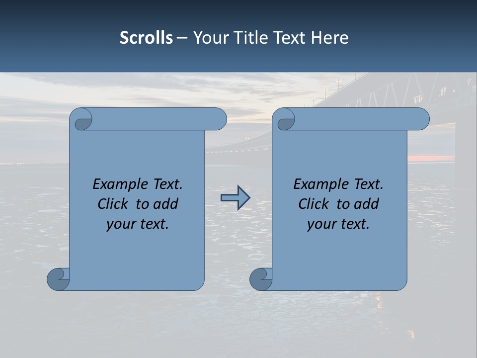 A Bridge Over A Body Of Water At Sunset PowerPoint Template