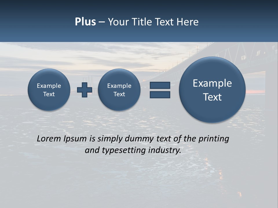 A Bridge Over A Body Of Water At Sunset PowerPoint Template