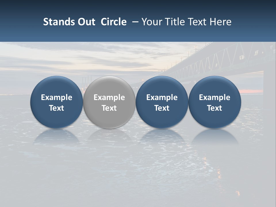 A Bridge Over A Body Of Water At Sunset PowerPoint Template