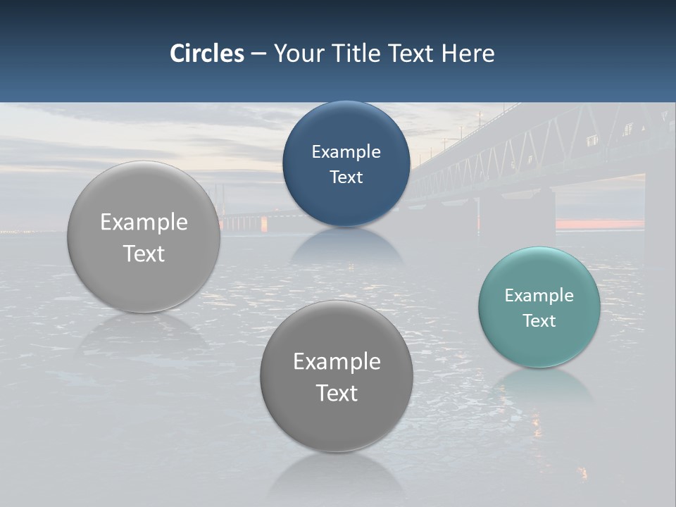 A Bridge Over A Body Of Water At Sunset PowerPoint Template