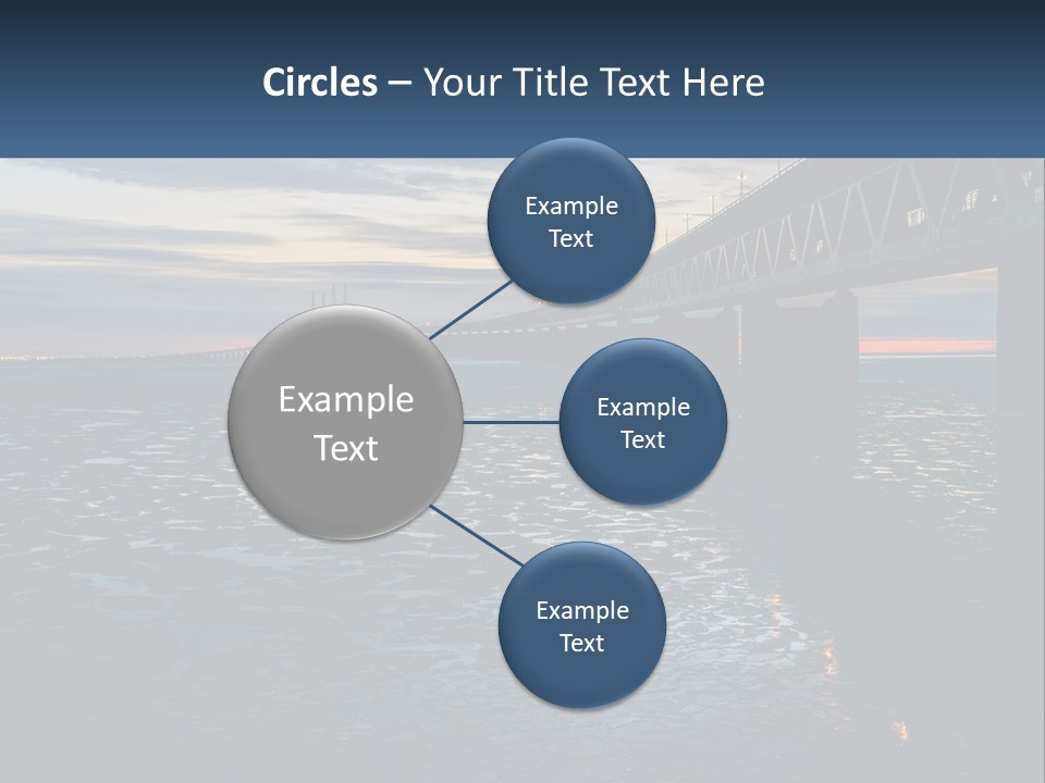 A Bridge Over A Body Of Water At Sunset PowerPoint Template