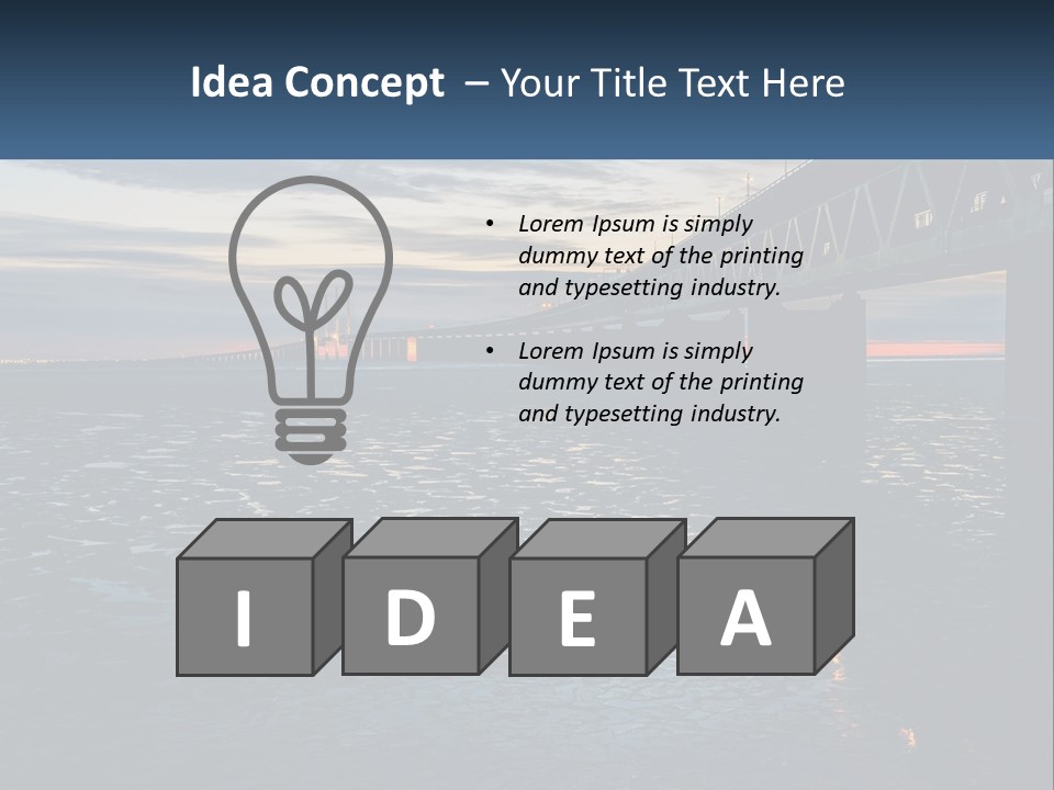 A Bridge Over A Body Of Water At Sunset PowerPoint Template
