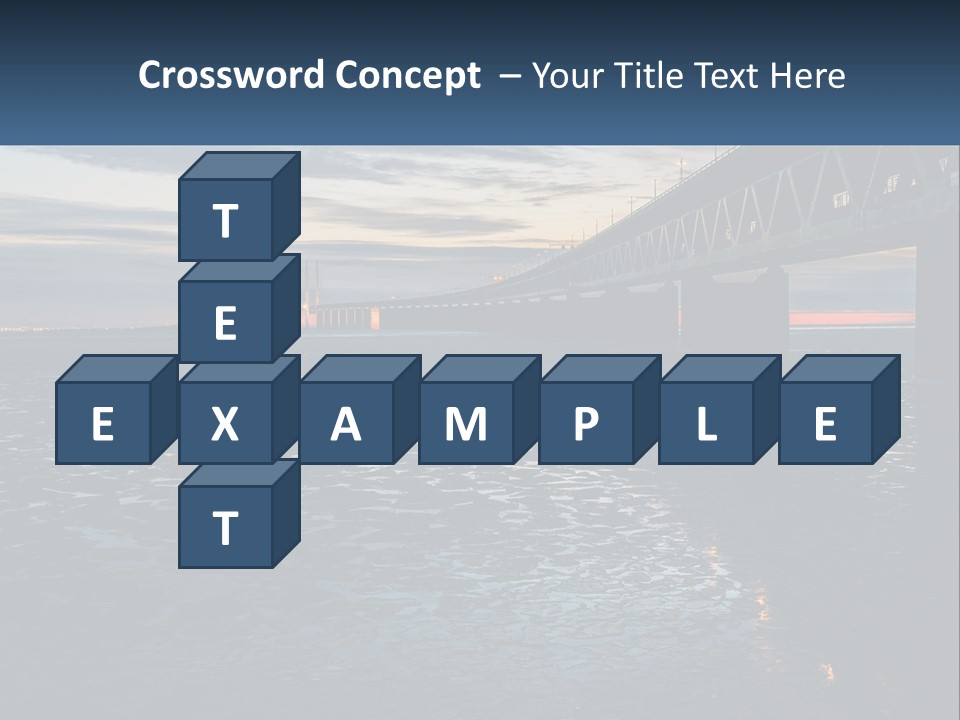 A Bridge Over A Body Of Water At Sunset PowerPoint Template