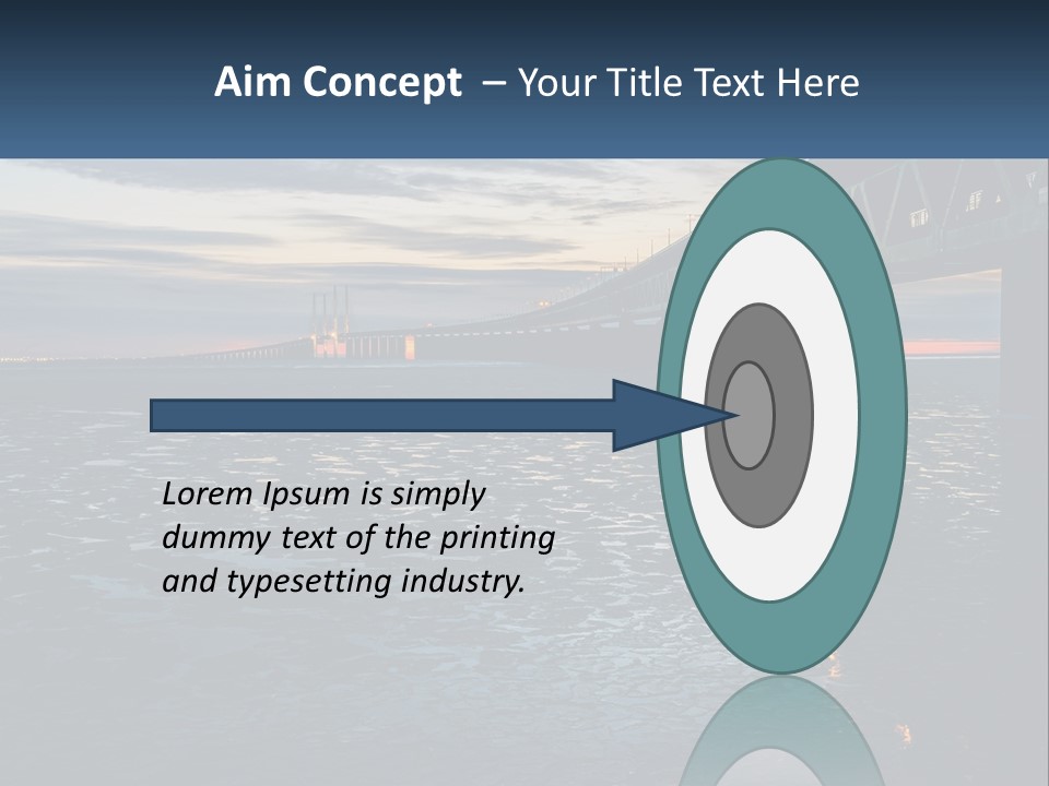 A Bridge Over A Body Of Water At Sunset PowerPoint Template