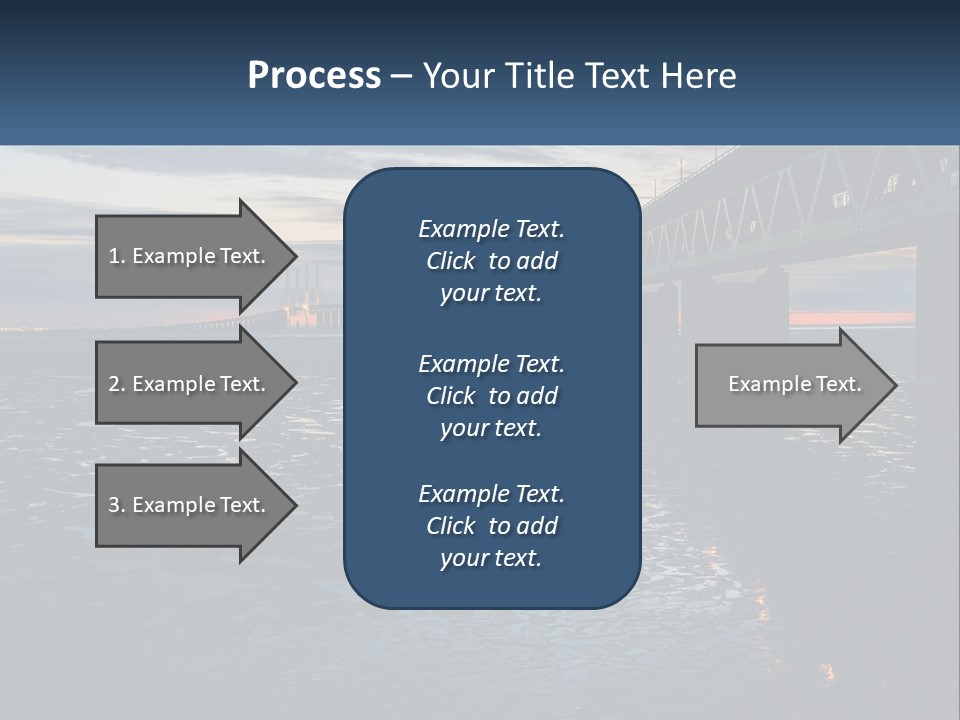 A Bridge Over A Body Of Water At Sunset PowerPoint Template