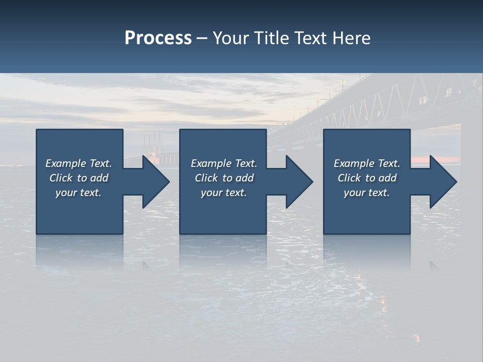 A Bridge Over A Body Of Water At Sunset PowerPoint Template