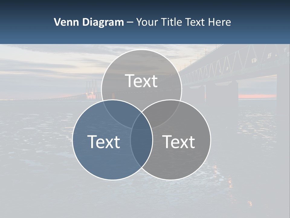 A Bridge Over A Body Of Water At Sunset PowerPoint Template
