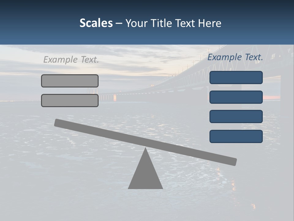 A Bridge Over A Body Of Water At Sunset PowerPoint Template
