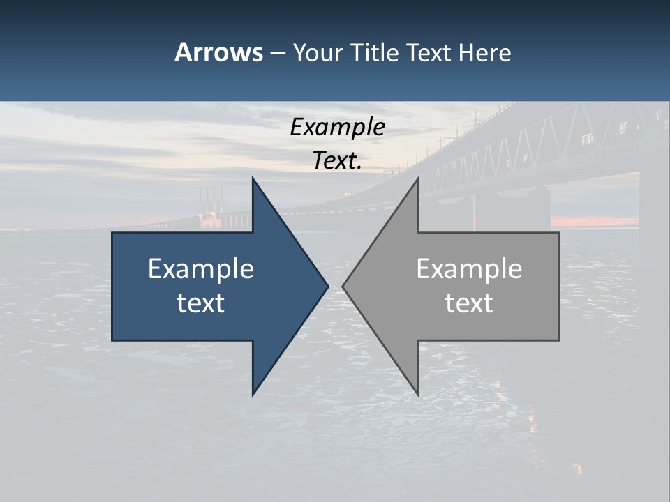 A Bridge Over A Body Of Water At Sunset PowerPoint Template
