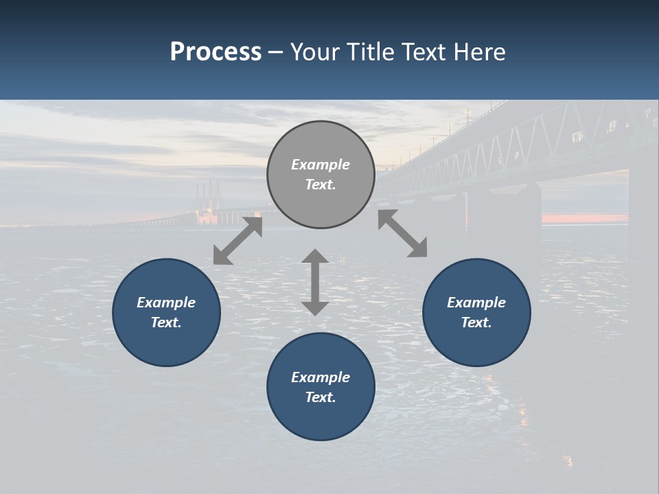 A Bridge Over A Body Of Water At Sunset PowerPoint Template