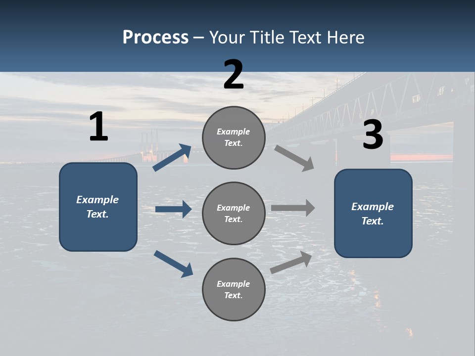 A Bridge Over A Body Of Water At Sunset PowerPoint Template