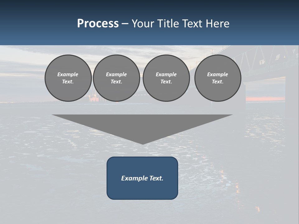 A Bridge Over A Body Of Water At Sunset PowerPoint Template