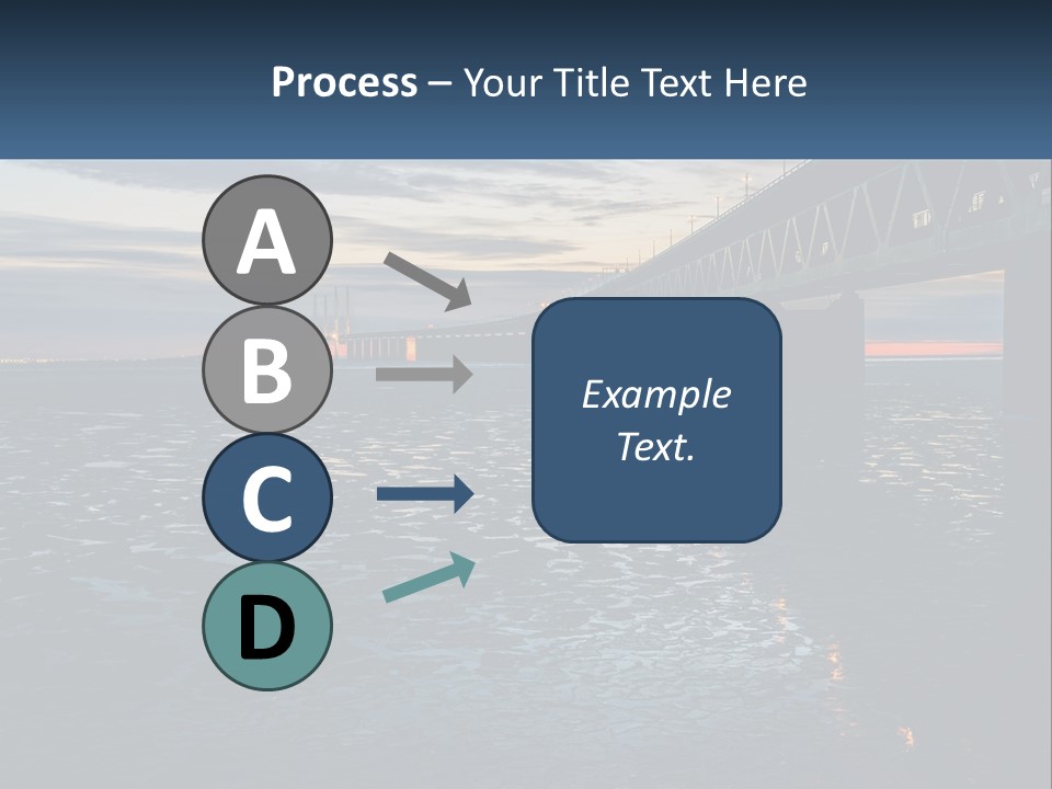 A Bridge Over A Body Of Water At Sunset PowerPoint Template