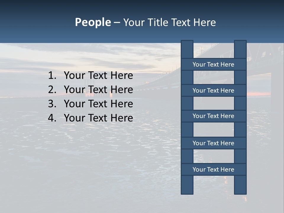 A Bridge Over A Body Of Water At Sunset PowerPoint Template