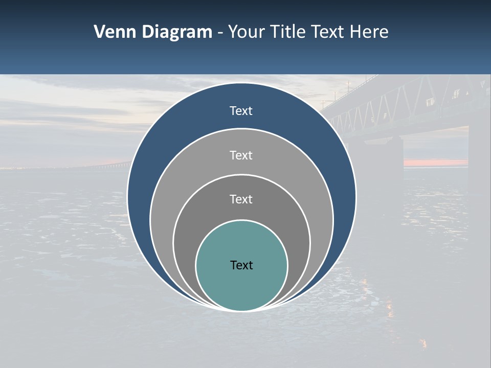A Bridge Over A Body Of Water At Sunset PowerPoint Template