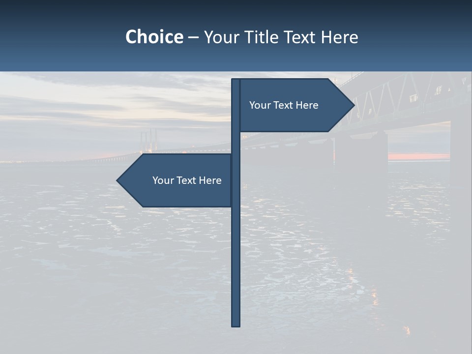 A Bridge Over A Body Of Water At Sunset PowerPoint Template