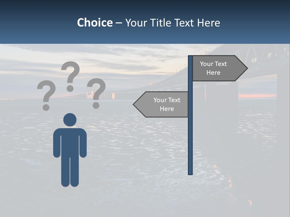 A Bridge Over A Body Of Water At Sunset PowerPoint Template