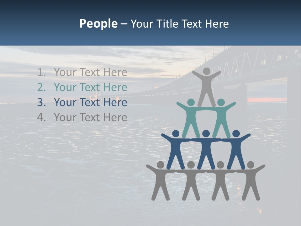 A Bridge Over A Body Of Water At Sunset PowerPoint Template