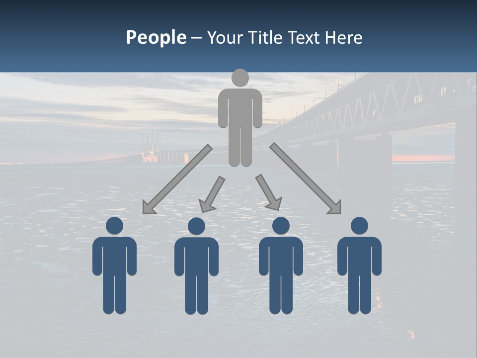 A Bridge Over A Body Of Water At Sunset PowerPoint Template