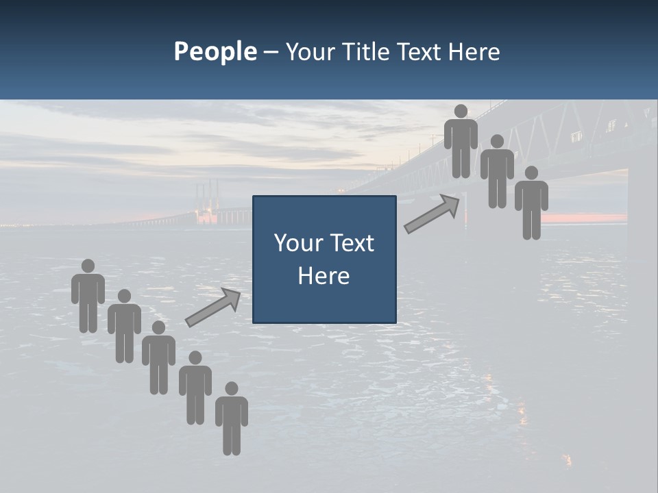 A Bridge Over A Body Of Water At Sunset PowerPoint Template