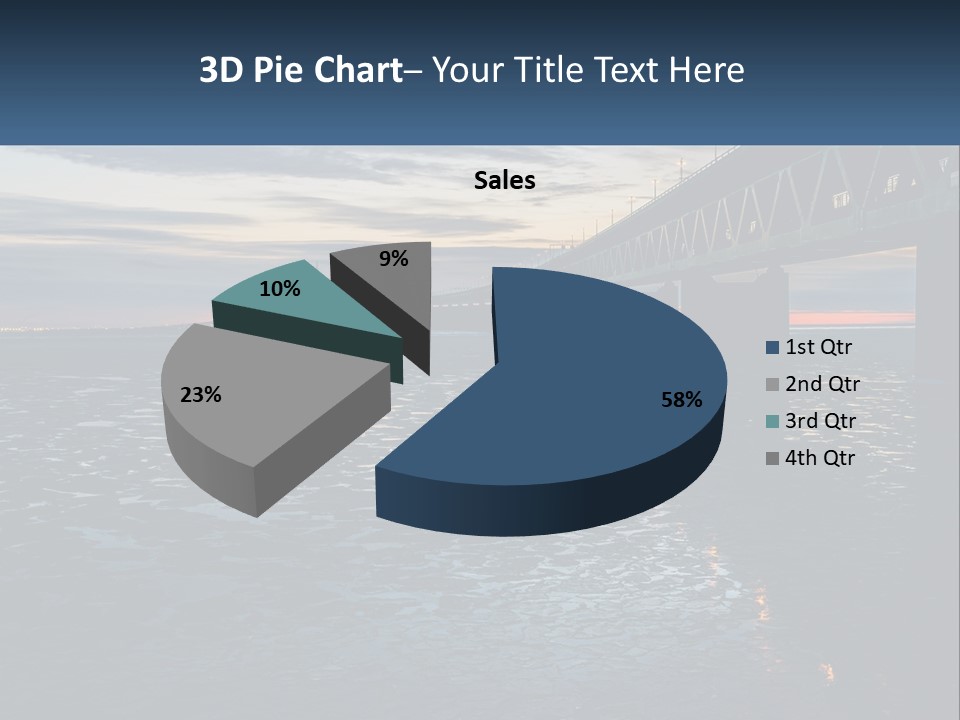 A Bridge Over A Body Of Water At Sunset PowerPoint Template