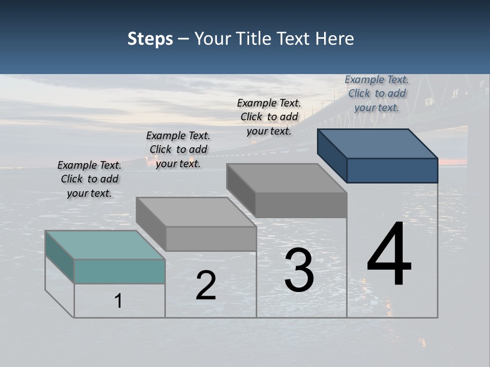 A Bridge Over A Body Of Water At Sunset PowerPoint Template