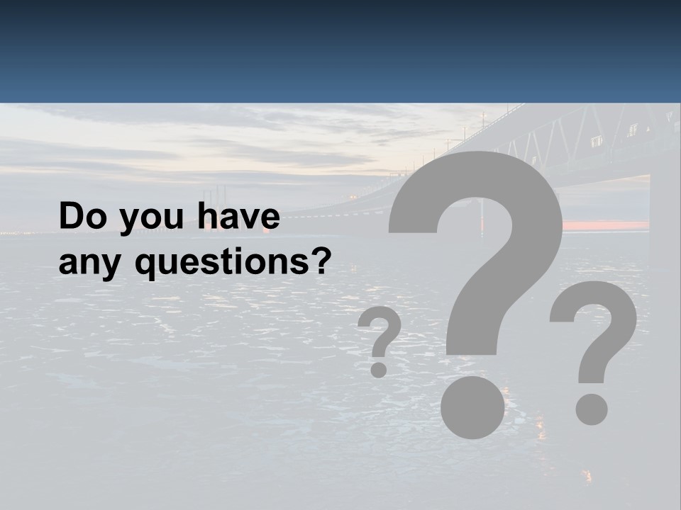 A Bridge Over A Body Of Water At Sunset PowerPoint Template