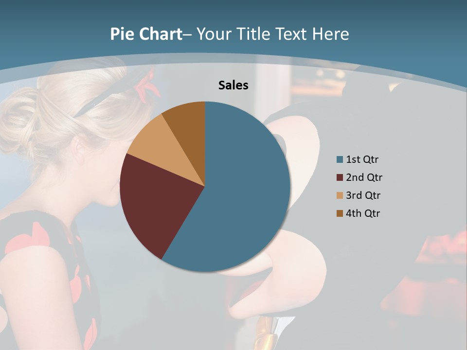 A Woman Is Touching A Mickey Mouse Head PowerPoint Template