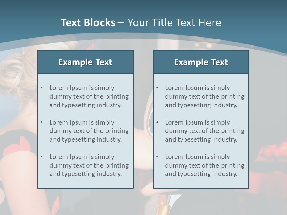 A Woman Is Touching A Mickey Mouse Head PowerPoint Template