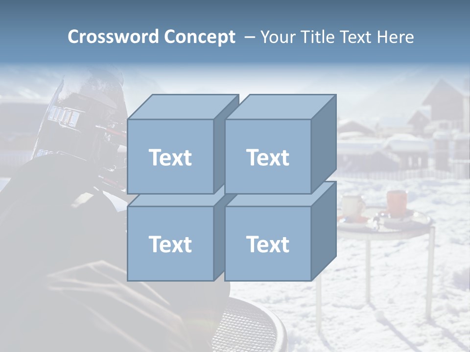 A Couple Of People That Are Sitting In The Snow PowerPoint Template